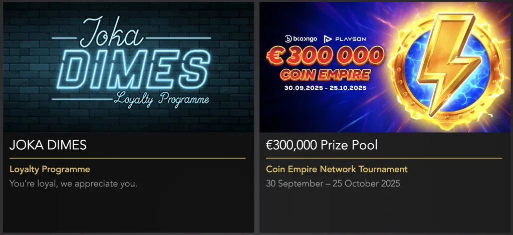 Joka Room Bonuses & Promotions